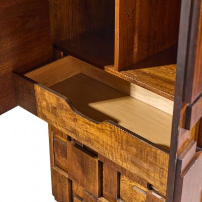  Lane Staccato Lane Staccato Brutalist Mid Century Walnut Armoire Dresser