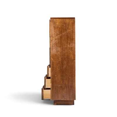  Lane Staccato Lane Staccato Brutalist Mid Century Walnut Armoire Dresser