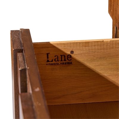  Lane Staccato Lane Staccato Brutalist Mid Century Walnut Armoire Dresser