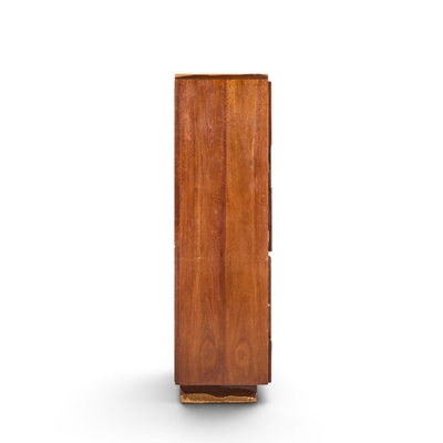  Lane Staccato Lane Staccato Brutalist Mid Century Walnut Armoire Highboy Dresser
