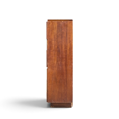 Lane Staccato Lane Staccato Brutalist Mid Century Walnut Armoire Highboy Dresser