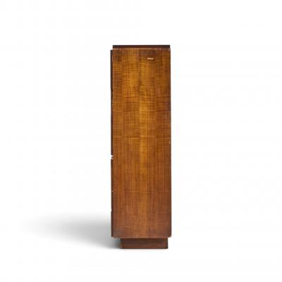  Lane Staccato Lane Staccato Brutalist Mid Century Walnut Armoire Highboy Dresser