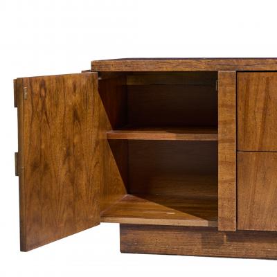  Lane Staccato Lane Staccato Brutalist Mid Century Walnut Credenza