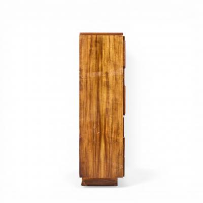  Lane Staccato Lane Staccato Brutalist Mid Century Walnut Highboy Armoire Dresser