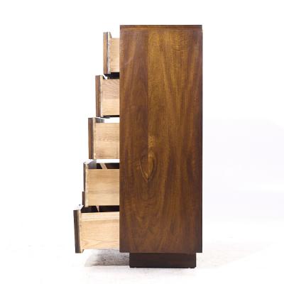  Lane Staccato Lane Staccato Brutalist Mid Century Walnut Highboy Dresser