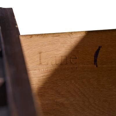  Lane Staccato Lane Staccato Brutalist Mid Century Walnut Highboy Dresser