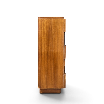  Lane Staccato Lane Staccato Brutalist Mid Century Walnut Highboy Dresser