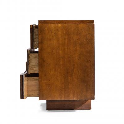  Lane Staccato Lane Staccato Brutalist Mid Century Walnut Lowboy Dresser