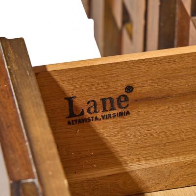  Lane Staccato Lane Staccato Brutalist Mid Century Walnut Lowboy Dresser