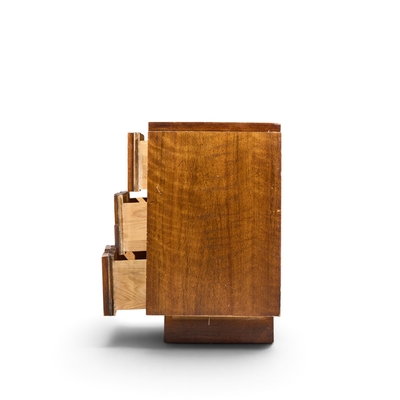  Lane Staccato Lane Staccato Brutalist Mid Century Walnut Lowboy Dresser