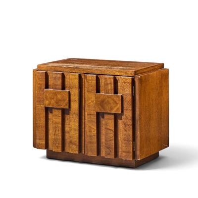  Lane Staccato Lane Staccato Brutalist Mid Century Walnut Nightstand