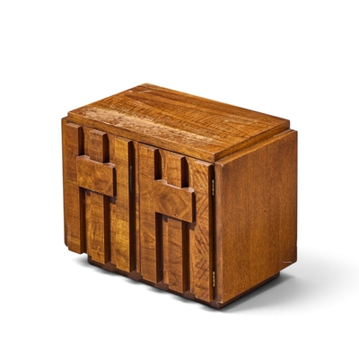  Lane Staccato Lane Staccato Brutalist Mid Century Walnut Nightstand