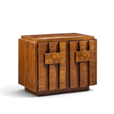 Lane Staccato Lane Staccato Brutalist Mid Century Walnut Nightstand