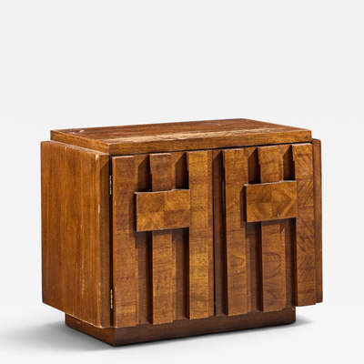  Lane Staccato Lane Staccato Brutalist Mid Century Walnut Nightstand