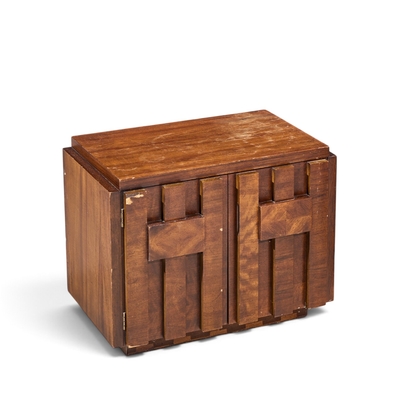 Lane Staccato Lane Staccato Brutalist Mid Century Walnut Nightstands Pair