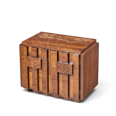  Lane Staccato Lane Staccato Brutalist Mid Century Walnut Nightstands Pair