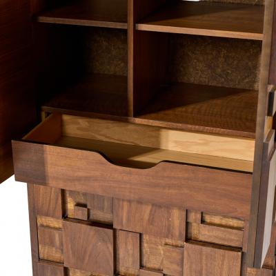  Lane Staccato Lane Staccato Mid Century Brutalist Walnut Armoire
