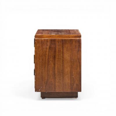  Lane Staccato Lane Staccato Mid Century Brutalist Walnut Nightstands Pair