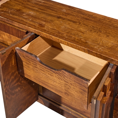  Lane Staccato Lane Staccato Mid Century Walnut Brutalist Lowboy Dresser
