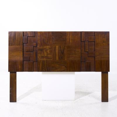  Lane Staccato Lane Staccato Mid Century Walnut Queen Brutalist Headboard