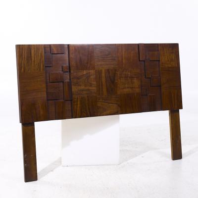  Lane Staccato Lane Staccato Mid Century Walnut Queen Brutalist Headboard