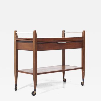  Lane Tuxedo Lane Tuxedo Mid Century Walnut Serving Bar Cart