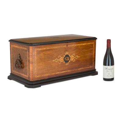  Langdorff Fils Antique marquetry wood music box by Langdorff Fils