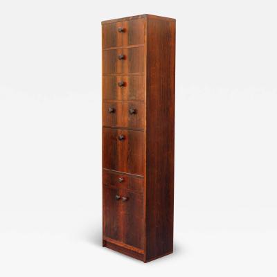  Langkilde M bler Rare Custom Apothecary Style Rosewood Tall Narrow Dresser by Svend Langkilde