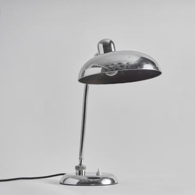  Lariolux 1940s Giovanni Michelucci Chrome Ministerial Table Lamp for Lariolux