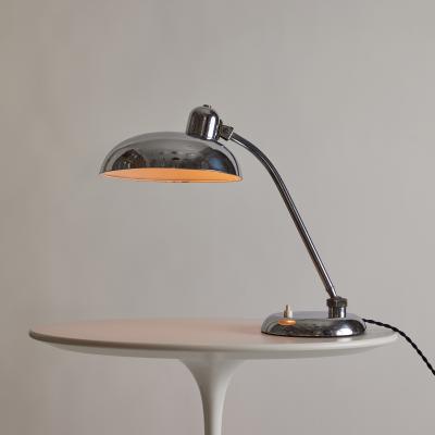  Lariolux 1940s Giovanni Michelucci Chrome Ministerial Table Lamp for Lariolux