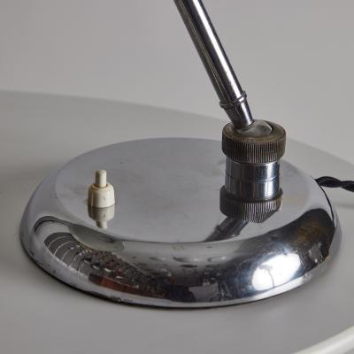  Lariolux 1940s Giovanni Michelucci Chrome Ministerial Table Lamp for Lariolux