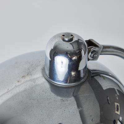  Lariolux 1940s Giovanni Michelucci Chrome Ministerial Table Lamp for Lariolux