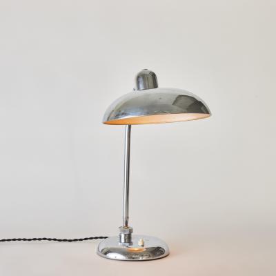  Lariolux 1940s Giovanni Michelucci Chrome Ministerial Table Lamp for Lariolux