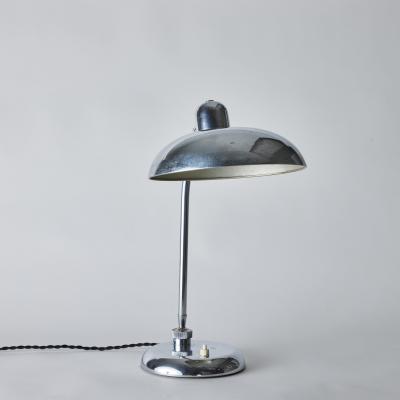  Lariolux 1940s Giovanni Michelucci Chrome Ministerial Table Lamp for Lariolux