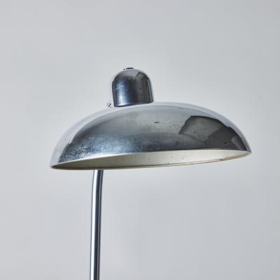  Lariolux 1940s Giovanni Michelucci Chrome Ministerial Table Lamp for Lariolux