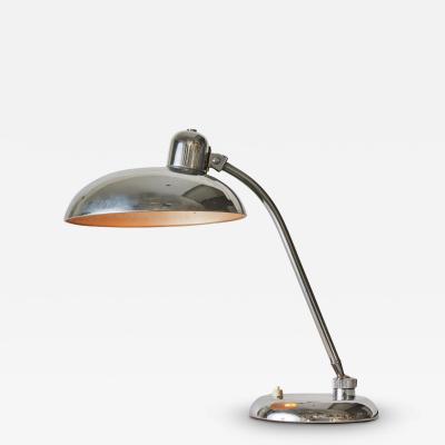  Lariolux 1940s Giovanni Michelucci Chrome Ministerial Table Lamp for Lariolux