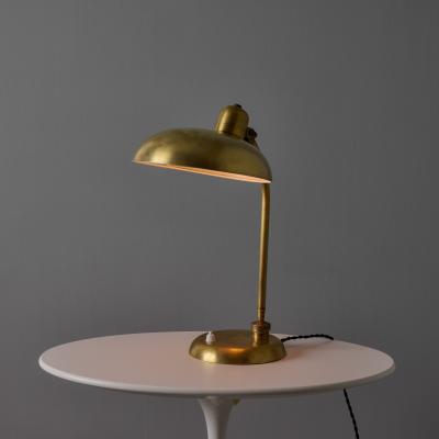  Lariolux 1940s Giovanni Michelucci Patinated Brass Ministerial Desk Lamp for Lariolux