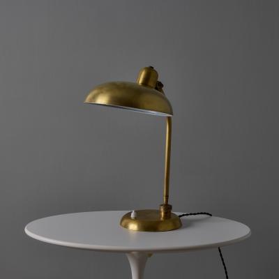  Lariolux 1940s Giovanni Michelucci Patinated Brass Ministerial Desk Lamp for Lariolux
