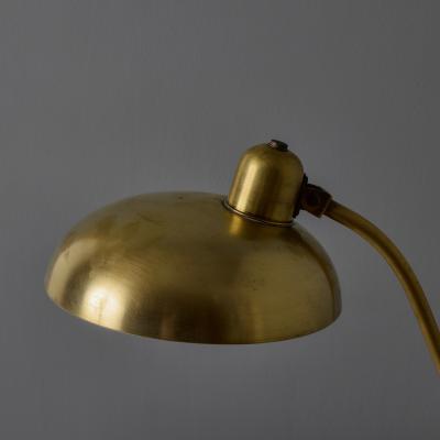  Lariolux 1940s Giovanni Michelucci Patinated Brass Ministerial Desk Lamp for Lariolux