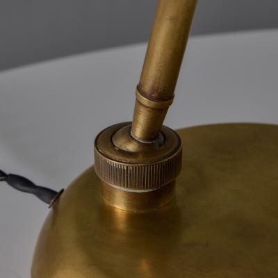  Lariolux 1940s Giovanni Michelucci Patinated Brass Ministerial Desk Lamp for Lariolux