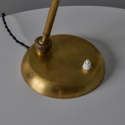  Lariolux 1940s Giovanni Michelucci Patinated Brass Ministerial Desk Lamp for Lariolux