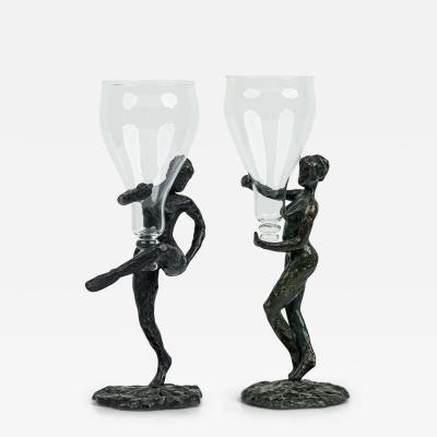  Laroche Pair Laroche Bronze Female Figures