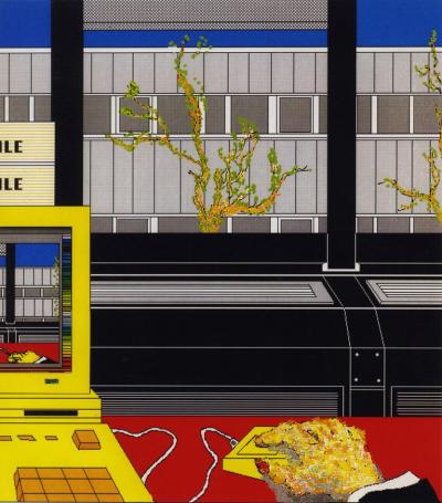  Laszlo Rajk Apple computer graphic Paris 1988