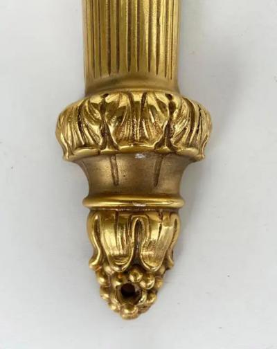  Laudarte Srl Laudarte S r l Gilt Bronze Marble Malachite Wall Sconces Pair Unused