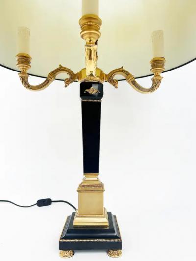  Laudarte Srl Laudarte SRL Italy Gilt Bronze Candelabra Marble Table Lamps Pair