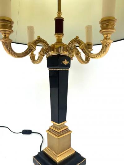  Laudarte Srl Laudarte SRL Italy Gilt Bronze Candelabra Marble Table Lamps Pair