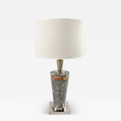  Laudarte Srl Laudarte Srl of Italy Table Lamps in Marble Mother Of Pearl Pair