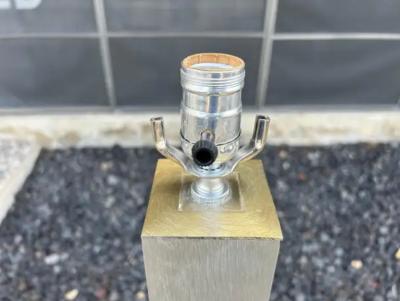  Laurel Lamp Company Brushed Stainless Steel Floor Lamp By Pierre Cardin For Laurel