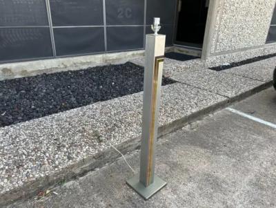  Laurel Lamp Company Brushed Stainless Steel Floor Lamp By Pierre Cardin For Laurel