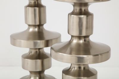  Laurel Lamp Company Brushed Steel Totem Lamps